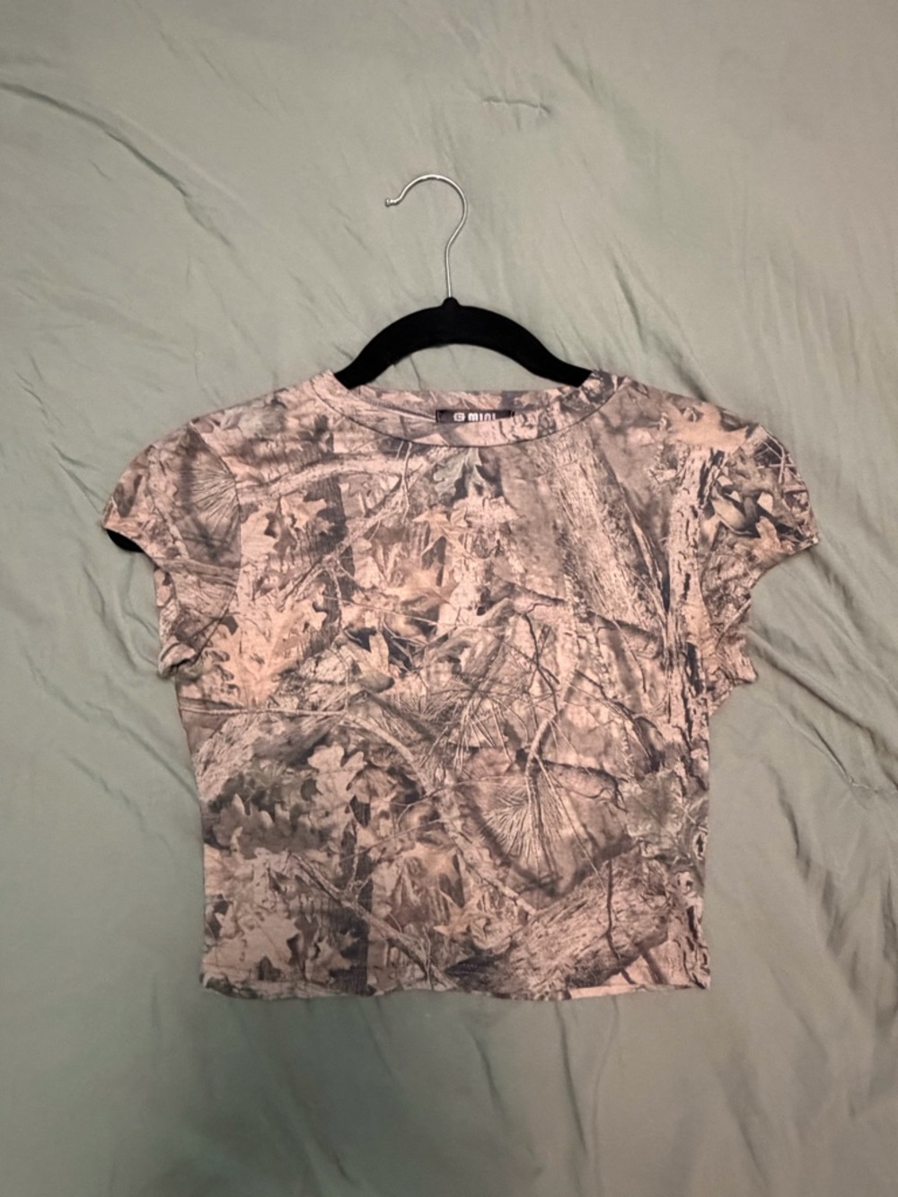 Mini Camouflage-Inspired Crop Tee